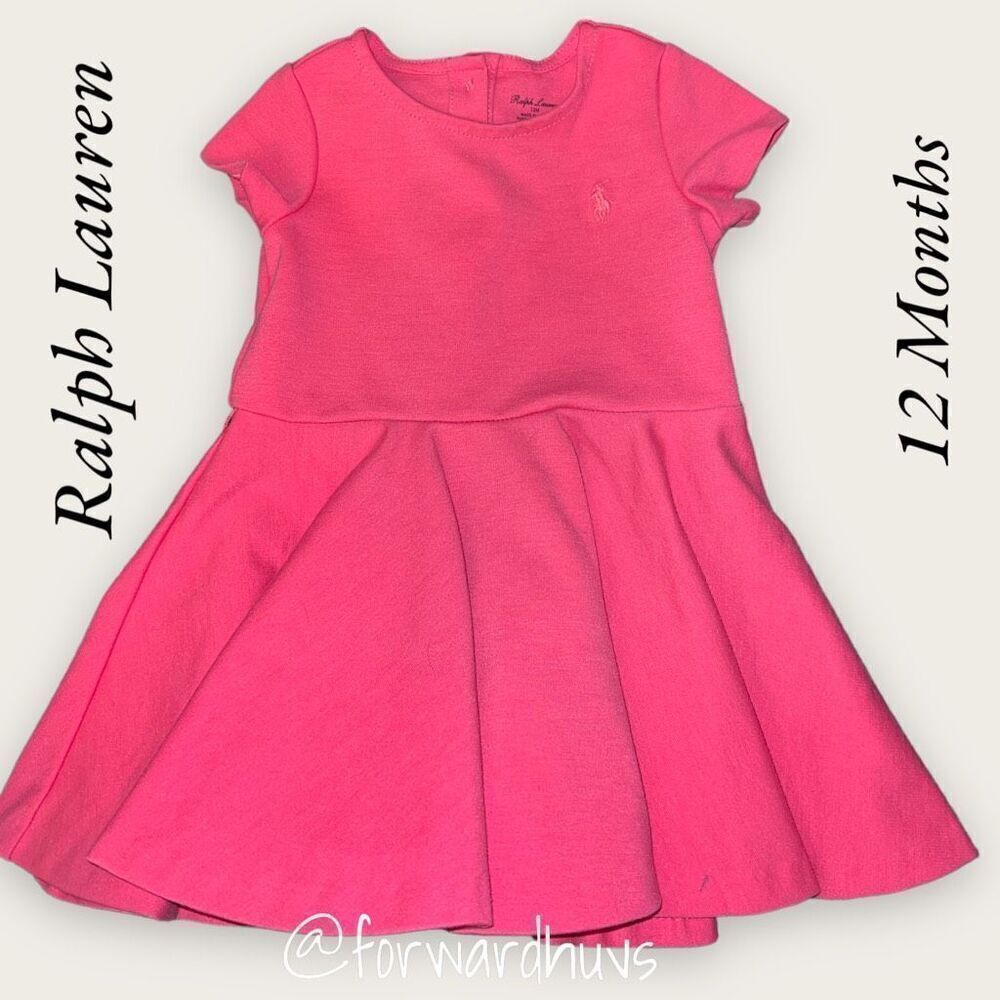 Ralph Lauren Girls Pink Dress Size 12 months